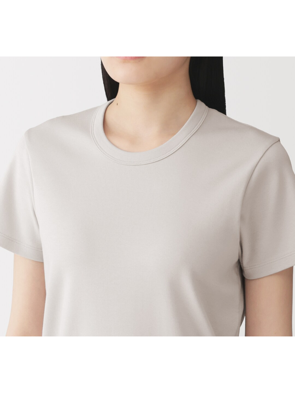 MUJI Women's Cooling Sweat-Resistant Crew Neck Short-Sleeve T-Shirt
