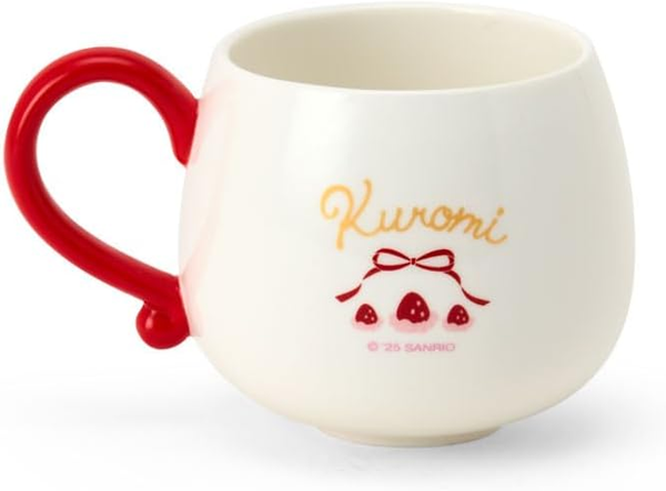 Sanrio Kuromi Ceramic Mug with Lid Strawberry Shortcake Design