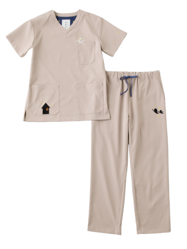 Scrub Canvas Club The Ghost in the Picture Book Unisex Scrub Pants