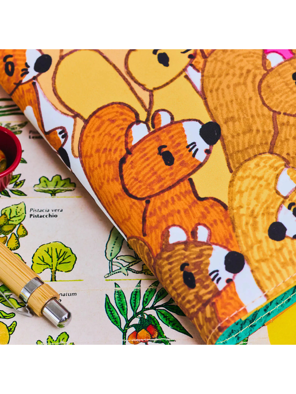 Hobonichi Techo 2027 100%ORANGE Busy Squirrels Original Size A6 Planner Cover