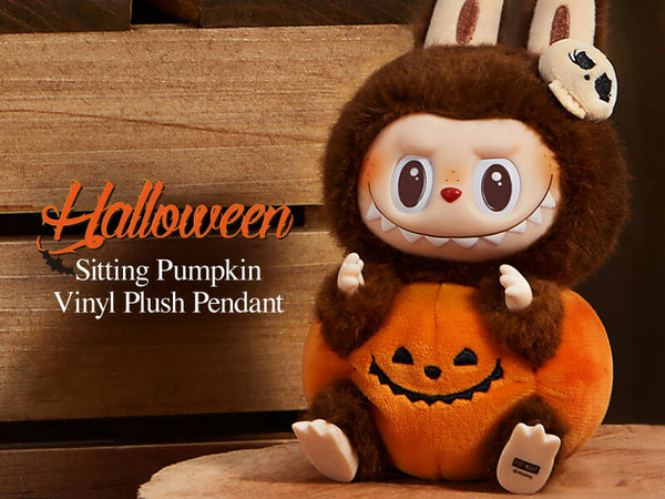 LABUBU & TYCOCO Halloween Pumpkin Plush Pendant Keychain