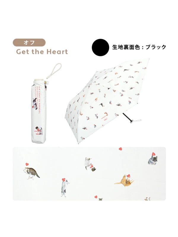 Masayuki Oki x Wpc. Lightweight Folding Umbrella 50cm Cat Print