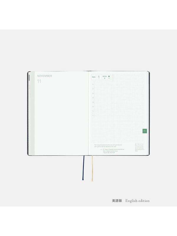 Hobonichi HON A5 2027 Slash Navy Planner