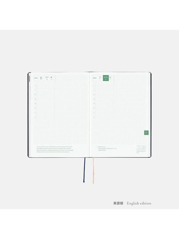 Hobonichi HON A5 2027 Slash Navy Planner