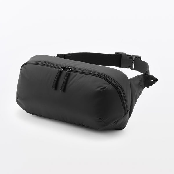 MUJI Water-Repellent Padded Sling Bag – Gray or Black