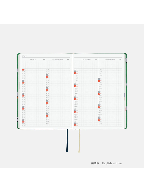 Hobonichi HON A6 2027 Tie & Chie Sheep Sheep Sheep Planner