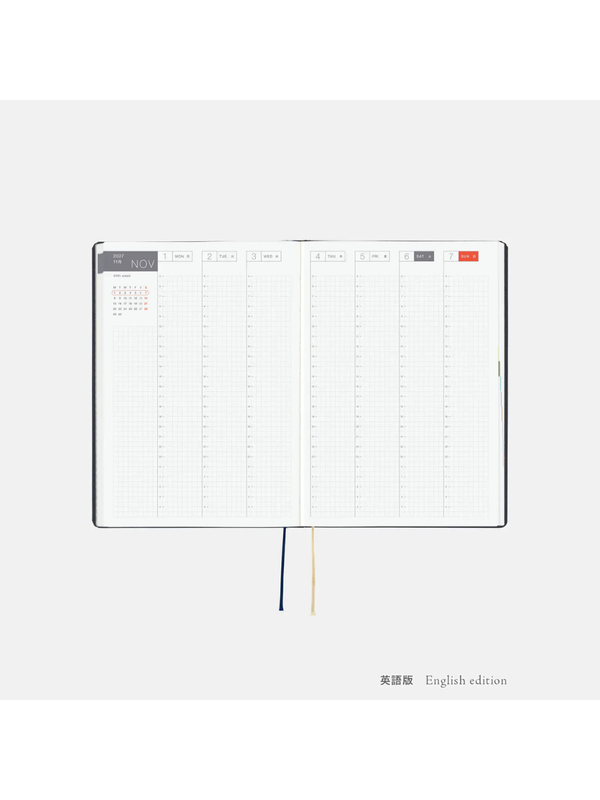 Hobonichi HON A5 2027 Slash Navy Planner