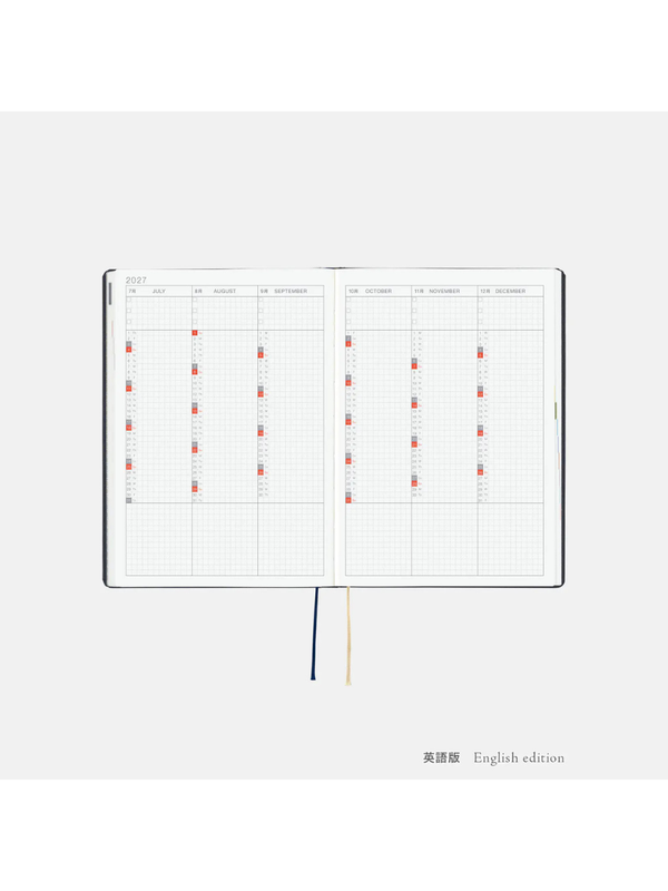 Hobonichi HON A5 2027 Slash Navy Planner