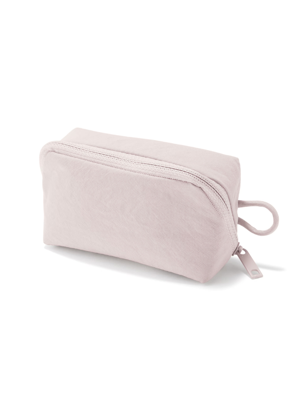 MUJI Wrinkle Nylon Wide Open Pouch Small