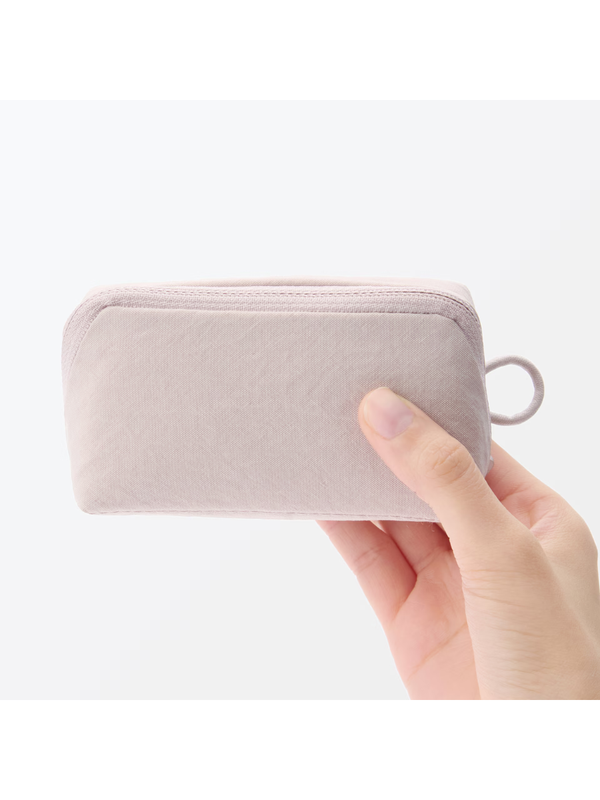 MUJI Wrinkle Nylon Wide Open Pouch Small
