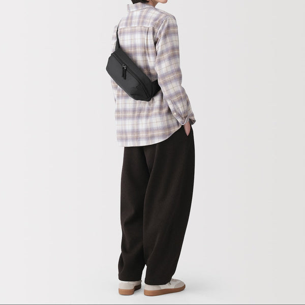 MUJI Water-Repellent Padded Sling Bag – Gray or Black