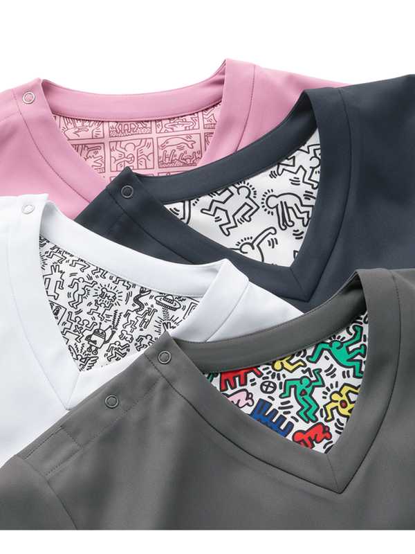 Scrub Canvas Club Keith Haring Unisex Scrub Top