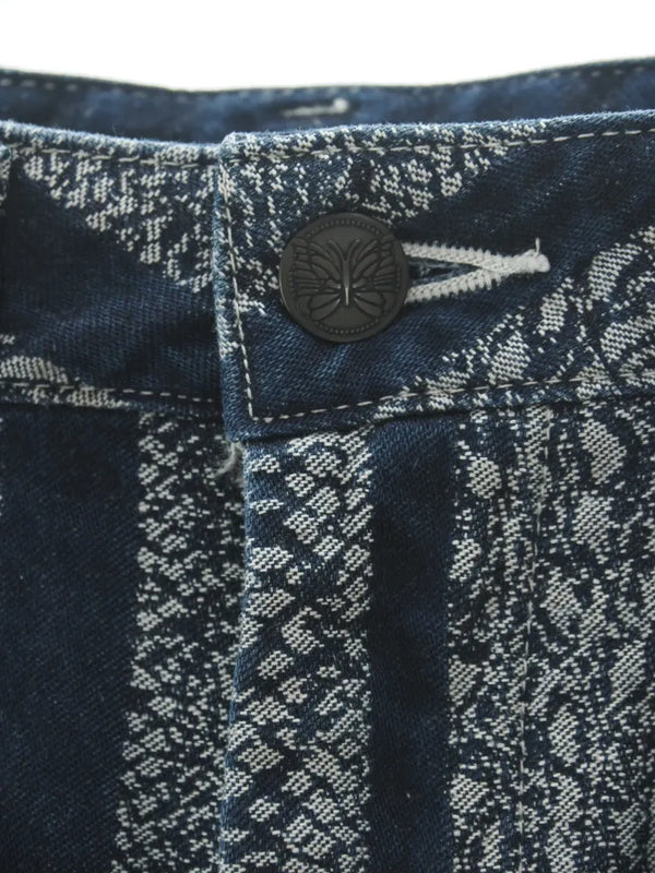 Needles H.D.  Painter Style 10oz Denim Python Jacquard Pants