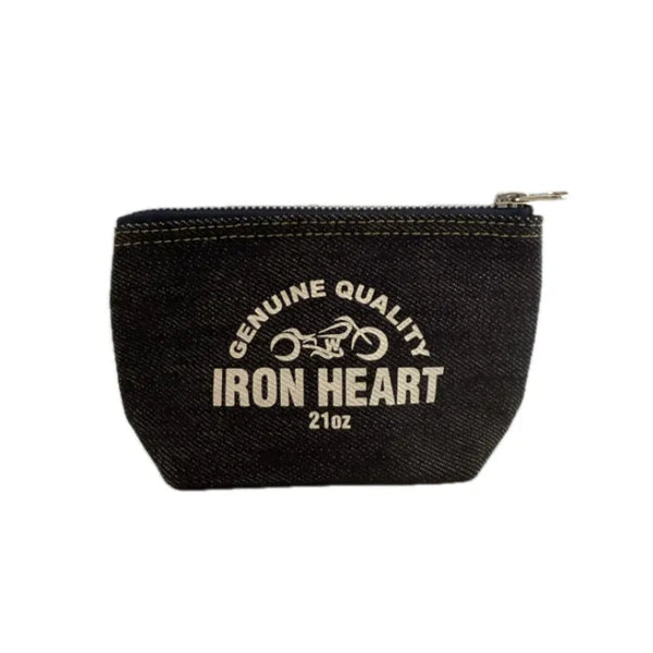 Iron Heart IHG-092 21oz Selvedge Denim Pouch Heavyweight Indigo Small Zip Bag