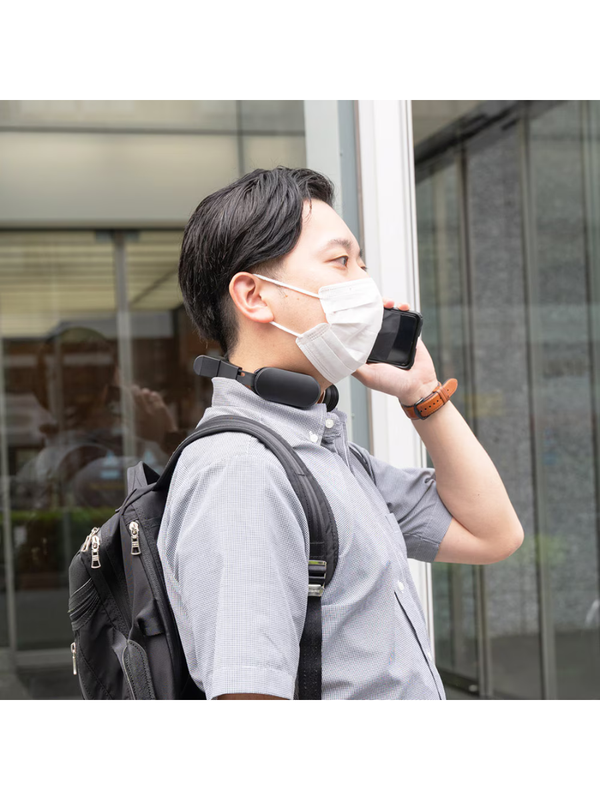 THANKO Neck Cooler Evo Wearable Neck Cooling Device with Battery White Black TK-NEMB3