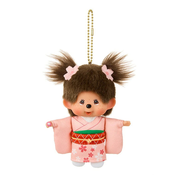 Sekiguchi Monchhichi Sakura Kimono Girl Keychain Plush