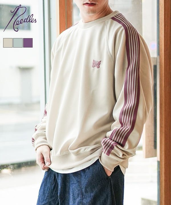 NEEDLES TRACK CREW NECK SHIRT -- Ivory