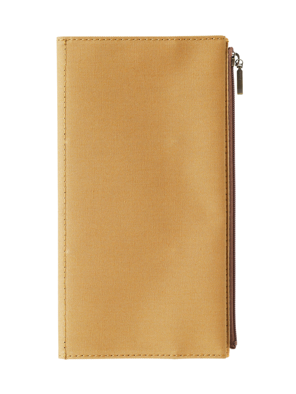 TRAVELER'S notebook Regular Size Cotton Zipper Case – Beige