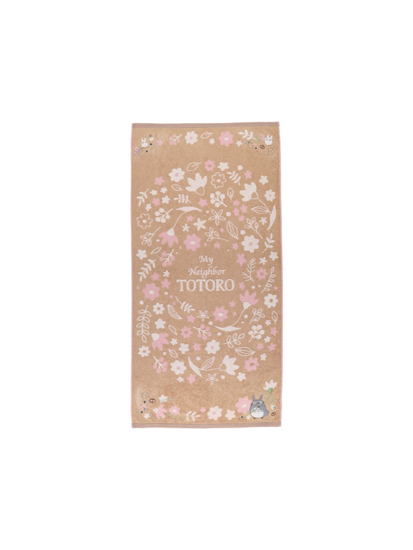 My Neighbor Totoro Antique Leaf Bath Towel Organic Cotton Embroidered