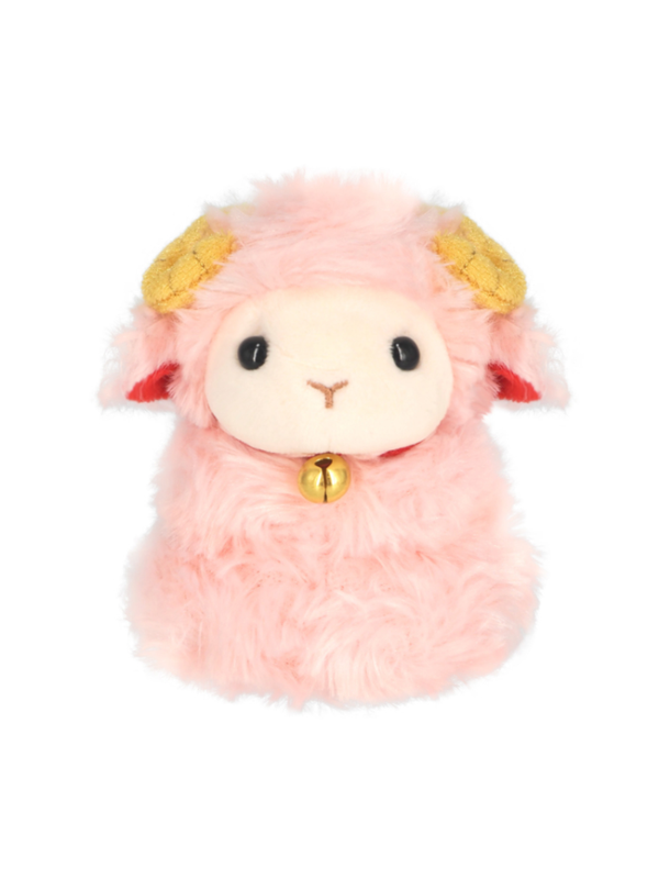 2027 Red Sheep Zodiac Plush Toy Hitsuji Mocchi 9.5 cm