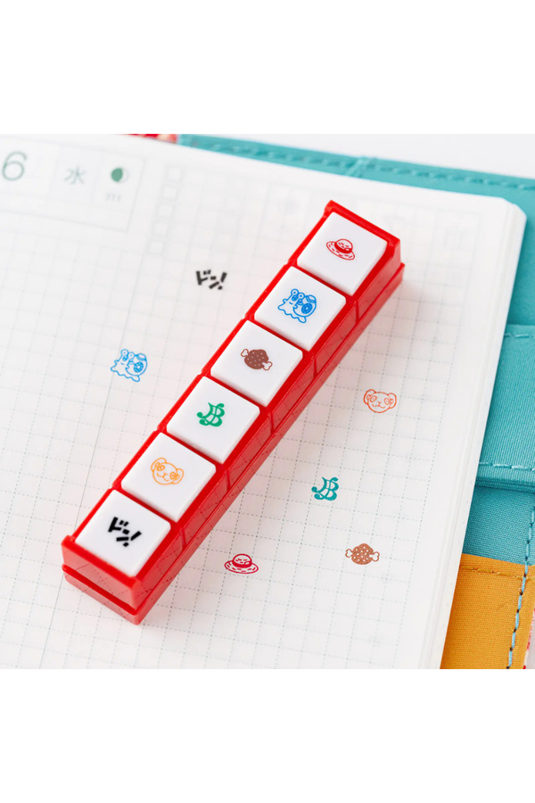 Hobonichi ONE PIECE Pochitto 6 Self-Inking Stamp Set
