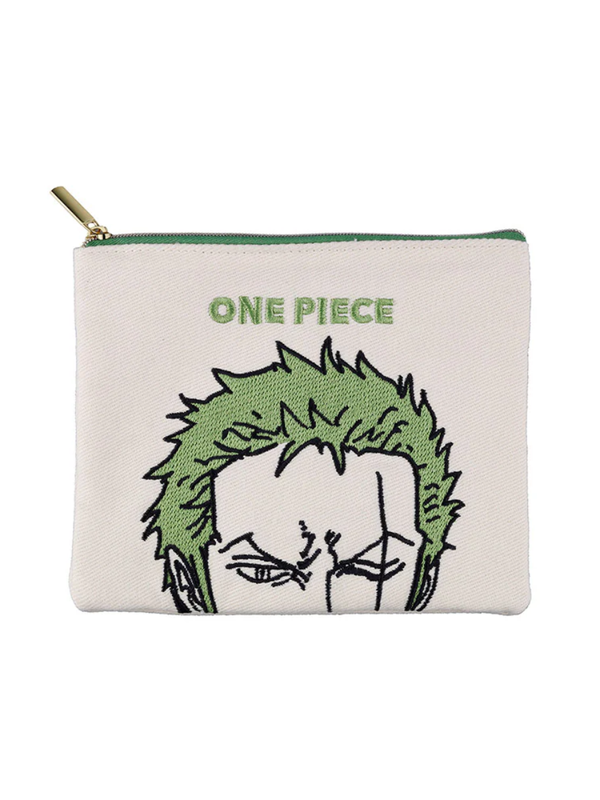 One Piece Roronoa Zoro Embroidered Denim Pouch