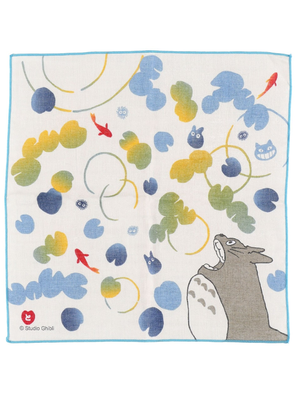 My Neighbor Totoro Gauze Handkerchief Goldfish Water Ripple Design