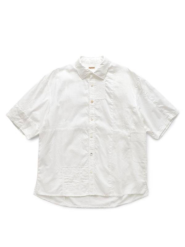 Kapital Cotton x Linen Patchwork Kathmandu Shirt (Short Sleeve)