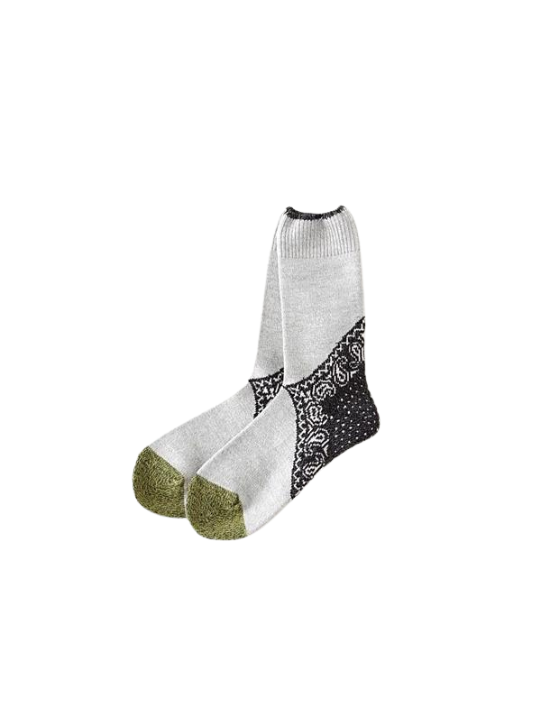 KAPITAL  96 Heel Paisley Bandana Socks