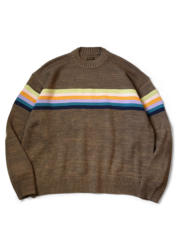 Kapital 5G Cotton Knit MOONBOW PECKISH RAINBOWY Crew Knit Sweater