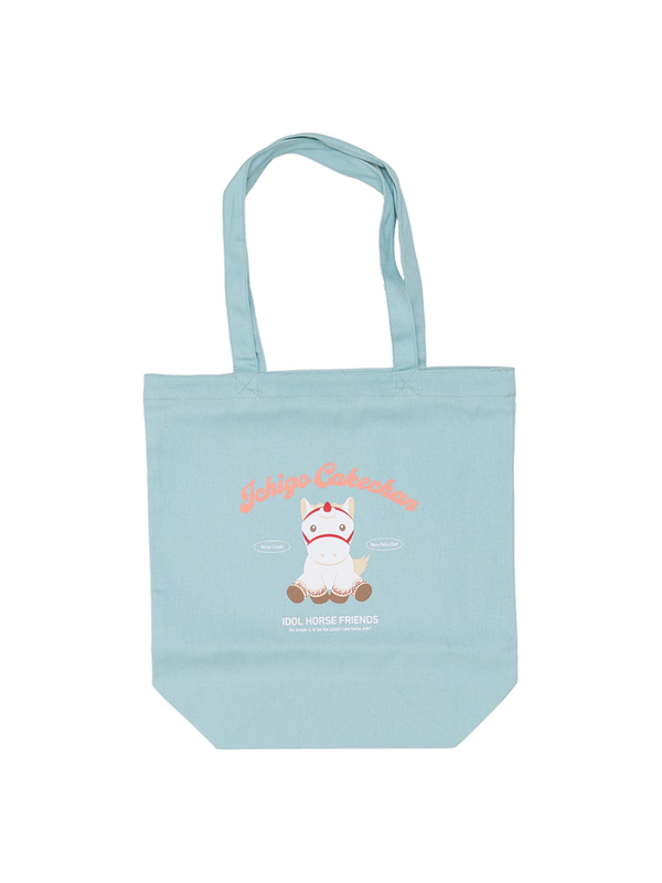 Ichigo Cake Chan Canvas Tote Bag Sky Blue Cotton Shopper