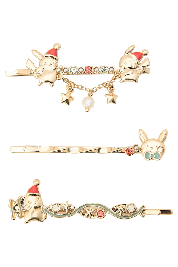 Pokemon Christmas Hair Clips Set of 3