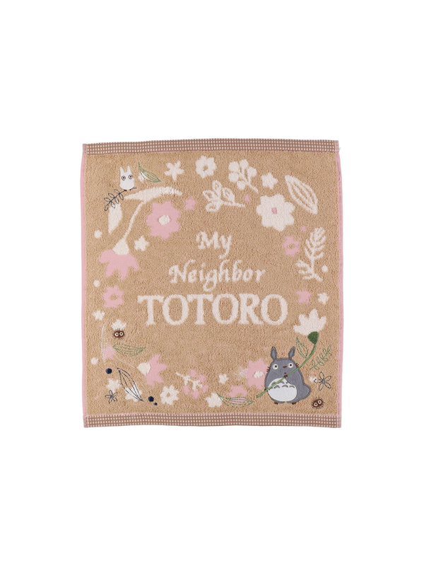 My Neighbor Totoro Antique Leaf Wash Towel Organic Cotton Embroidered
