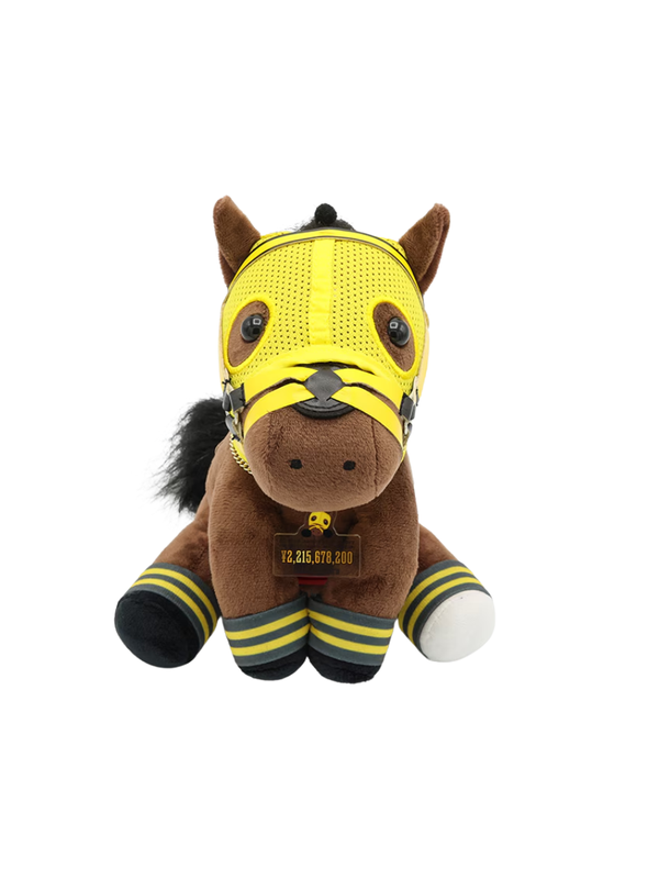 Idol Horse Ushba Tesoro 2023 Dubai World Cup Plush Doll M Size with Commemorative Plate