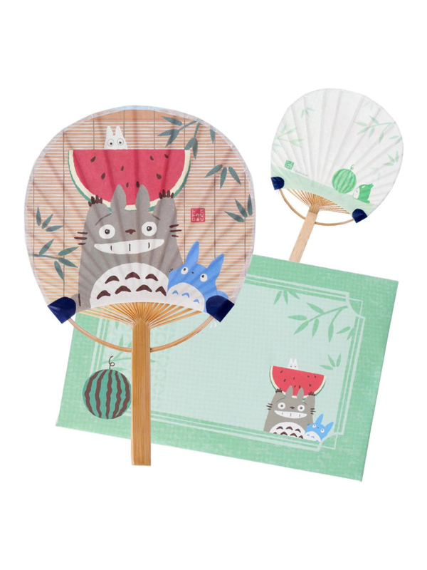 My Neighbor Totoro Mini Bamboo Fan Set Watermelon Design