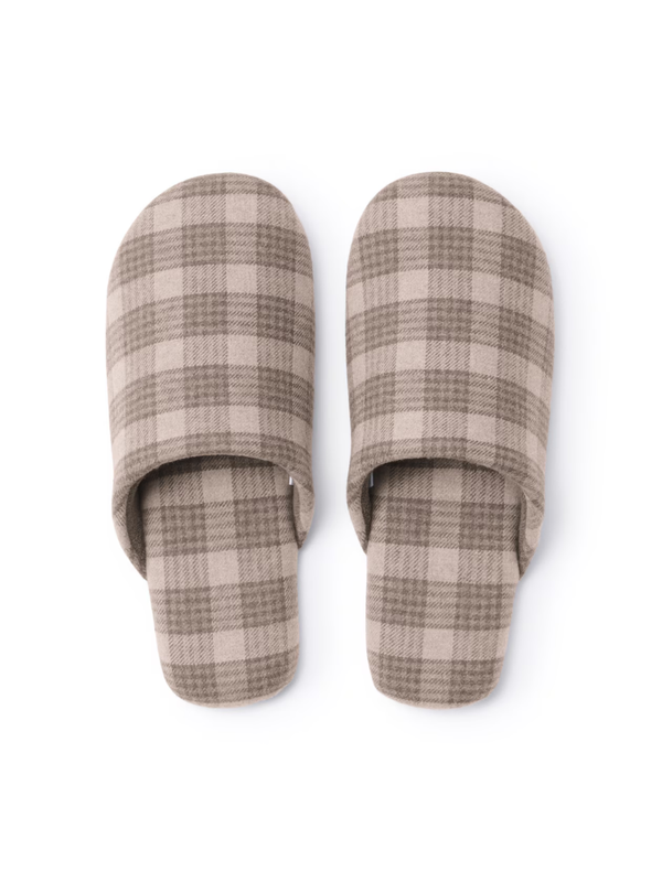MUJI Cotton Flannel Soft Slippers Cushioned
