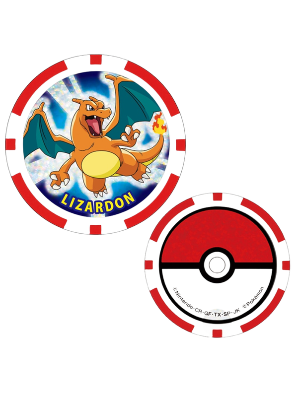 Pokemon Charizard Golf Ball Marker Chip Type Double Sided Design