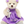 Load image into Gallery viewer, Oitscute Teddy Bear Plush Toy Purple Dress
