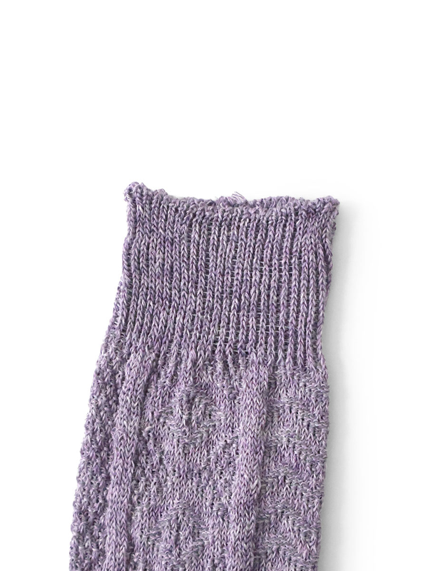 Kapital 96-ply Linen Jacquard Kuba Pattern Socks