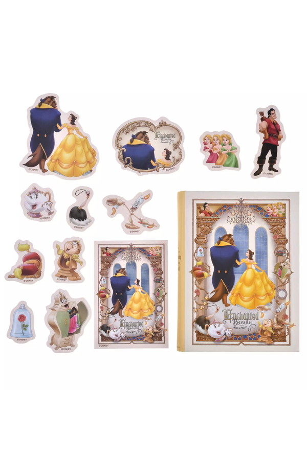 Disney Beauty and the Beast 35th Anniversary Sticker Set in Book-Style Box