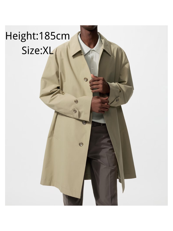 Uniqlo Men’s Sten Collar Coat – All-Season Business & Casual Jacket