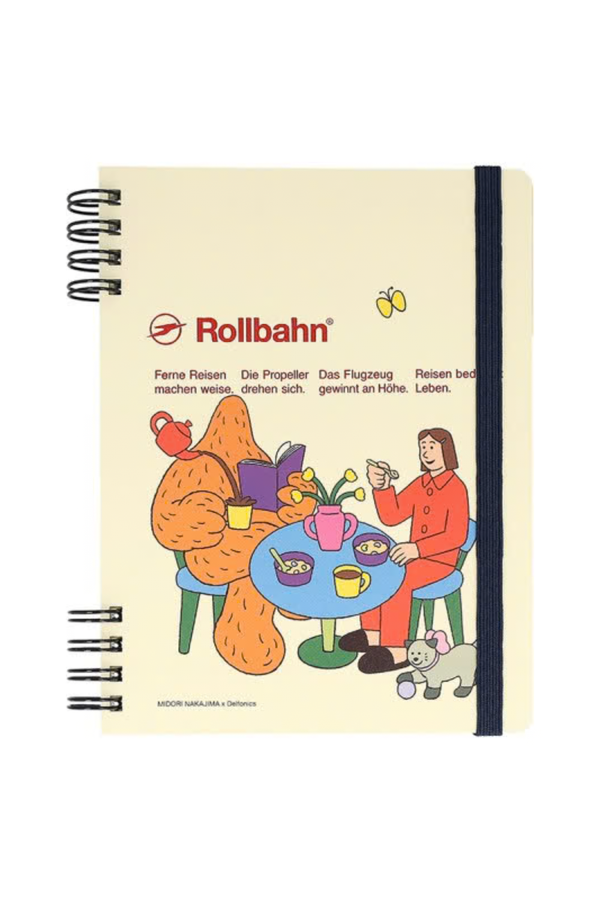 Rollbahn Flexible Life Log L Notebook Set – Midori Nakajima Illustrated Design