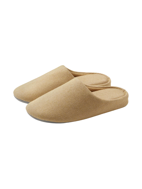 MUJI Cotton Twill Indoor Slippers with Firm Cushioned Sole