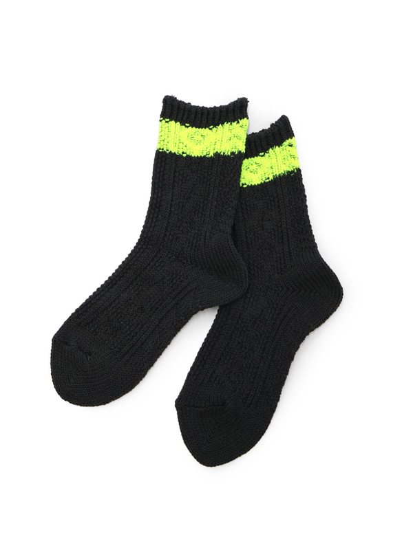 Kapital 56-ply Cable Knit Neon Online Socks