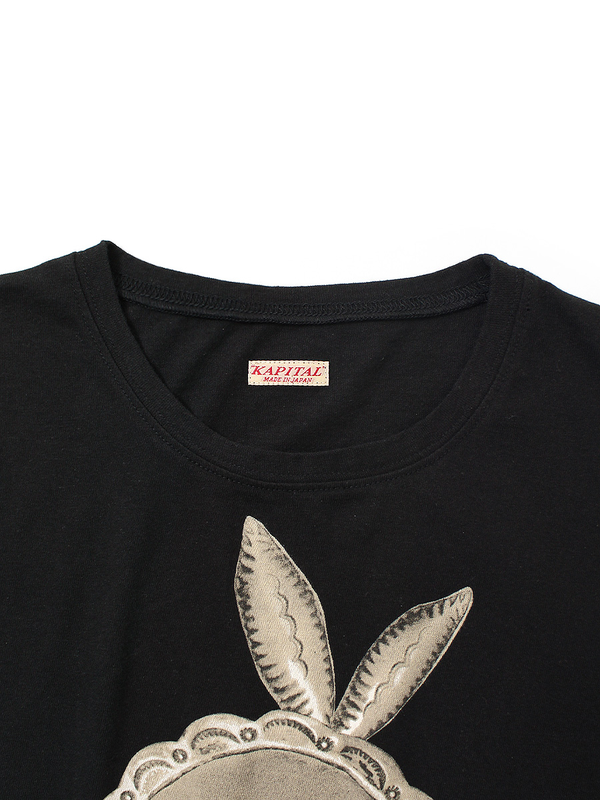 Kapital 20/- Jersey Cropped T-shirt (BIG Concho CONEYBOWY print) Tee women