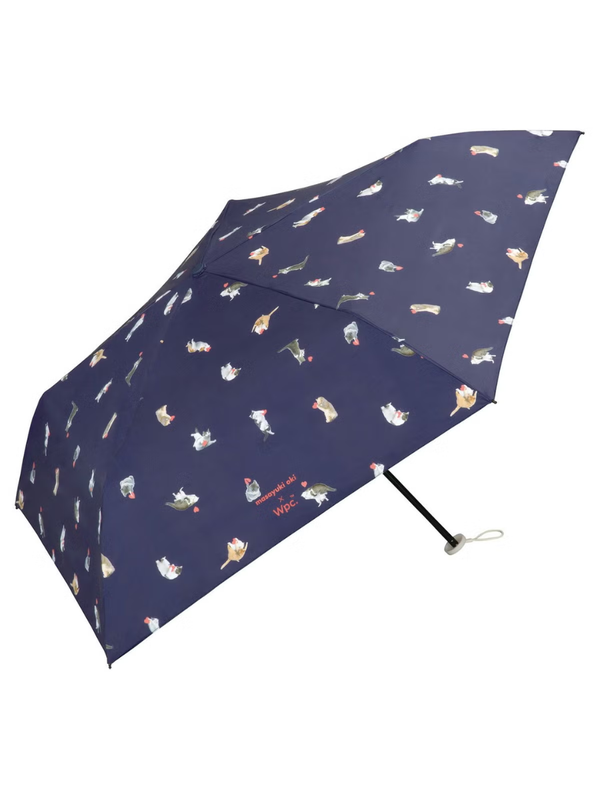 Masayuki Oki x Wpc. Lightweight Folding Umbrella 50cm Cat Print
