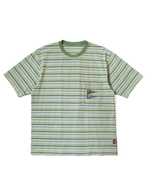 Kapital Multi-Border Jersey Pennant T-Shirt (3flags)