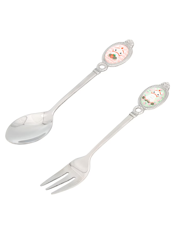 Idol Horse Friends Strawberry Cake Chan Tea Spoon & Tea Fork Set