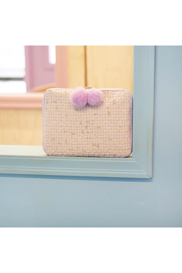 Hobonichi Large Drawer Pouch – Iwate Homespun Pom Pom Tweed