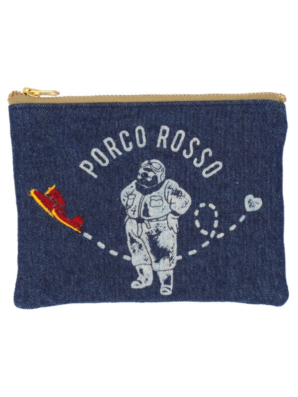 Porco Rosso Denim Pouch Red Flash